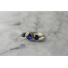 10K YELLOW GOLD LONDON BLUE TOPAZ & DIAMONDS RING SIZE 6.5