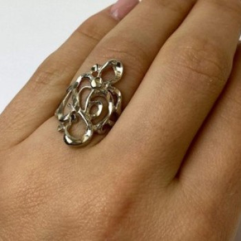925 Sterling Silver Ring Size 6.5 Italy