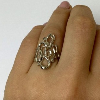 925 Sterling Silver Ring Size 6.5 Italy