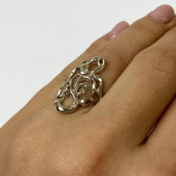925 Sterling Silver Ring Size 6.5 Italy
