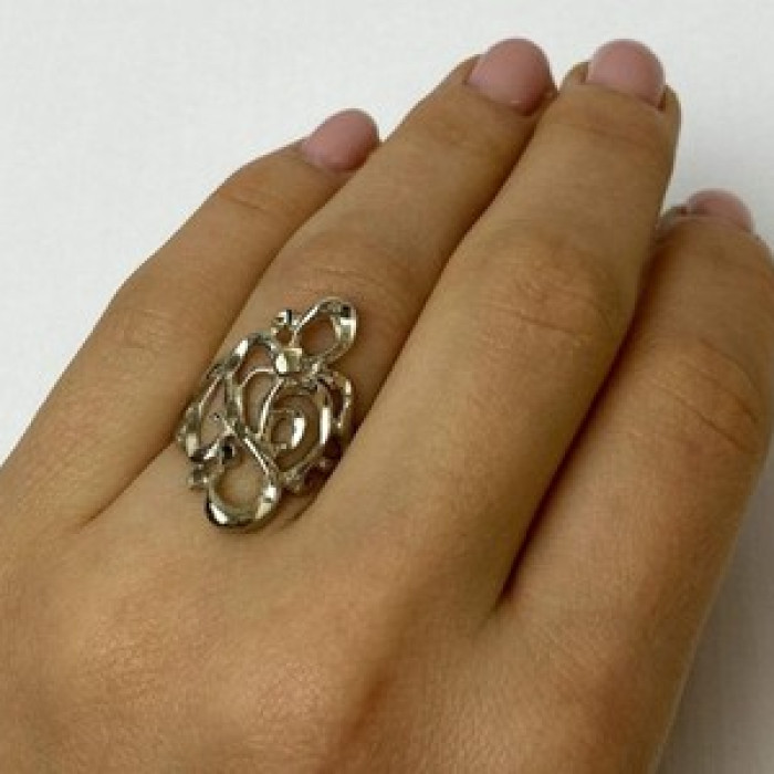 925 Sterling Silver Ring Size 6.5 Italy