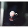 925 Sterling Silver Pink Agate Ring Size 6.5