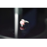 925 Sterling Silver Pink Agate Ring Size 6.5