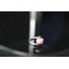 925 Sterling Silver Pink Agate Ring Size 6.5