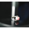 925 Sterling Silver Pink Agate Ring Size 6.5