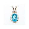 925 STERLING SILVER BLUE TOPAZ PENDANT