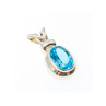 925 STERLING SILVER BLUE TOPAZ PENDANT
