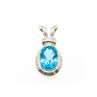 925 STERLING SILVER BLUE TOPAZ PENDANT