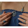925 Sterling Silver Blue Topaz Pendant