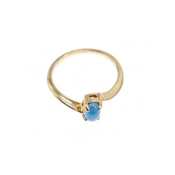 10K YELLOW GOLD STAR SAPPHIRE RING SIZE 5.5