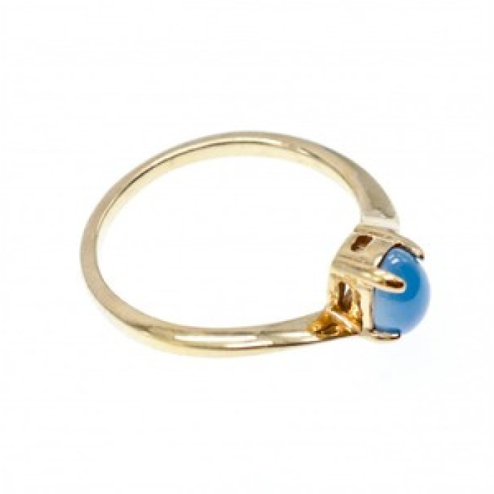 10K Yellow Gold Star Sapphire Ring Size 5.5