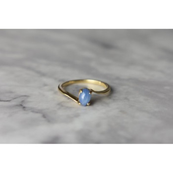 10K YELLOW GOLD STAR SAPPHIRE RING SIZE 5.5