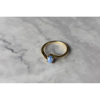 10K YELLOW GOLD STAR SAPPHIRE RING SIZE 5.5