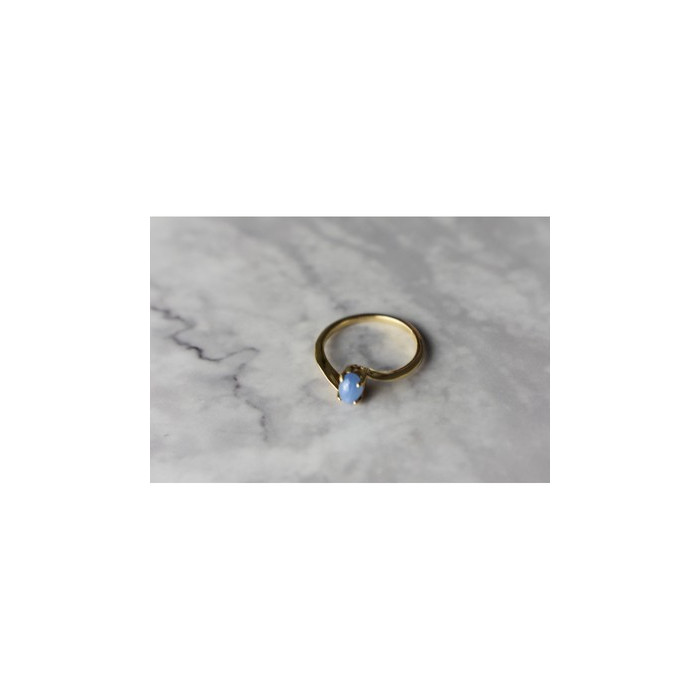 10K YELLOW GOLD STAR SAPPHIRE RING SIZE 5.5