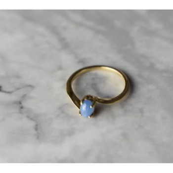 10K Yellow Gold Star Sapphire Ring Size 5.5