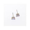925 Sterling Silver Iolite Stud Earrings