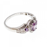 925 Sterling Silver Tourmalines Ring Size 8