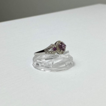 925 Sterling Silver Tourmalines Ring Size 8