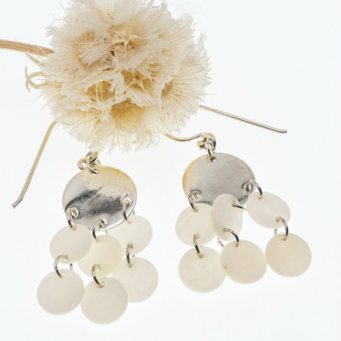 925 Sterling Silver Mother OF Pearl Earrings