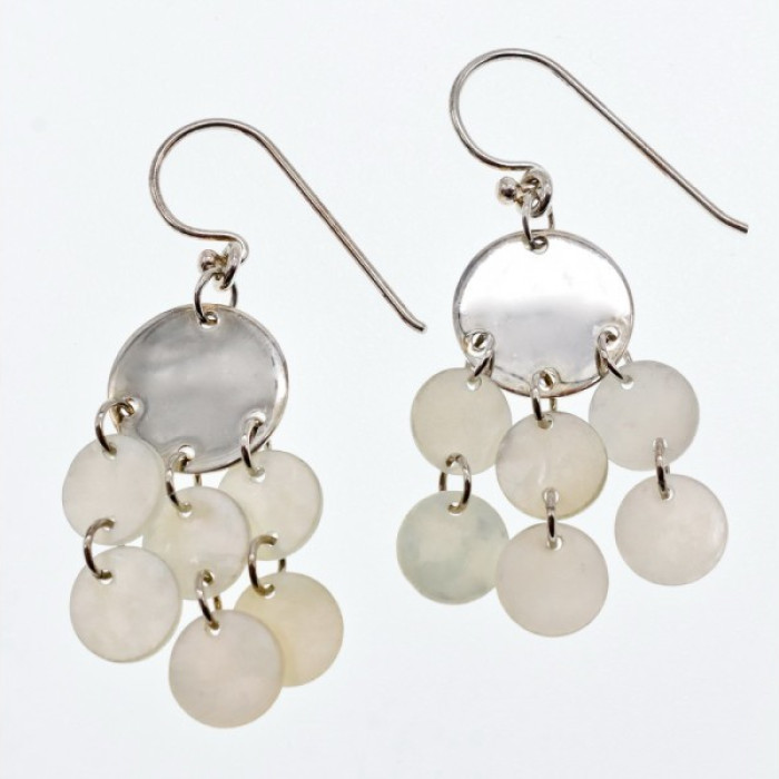 925 Sterling Silver Mother OF Pearl Earrings