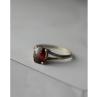 925 Sterling Silver Garnet Ring Size 7