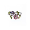 925 Sterling Silver Amethyst, Morganite, Peridot & CZ 