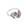 925 Sterling Silver Amethyst, Morganite, Peridot & CZ 