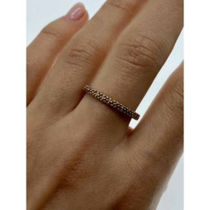 925 Sterling Silver Gold Plated Band Ring Size 10