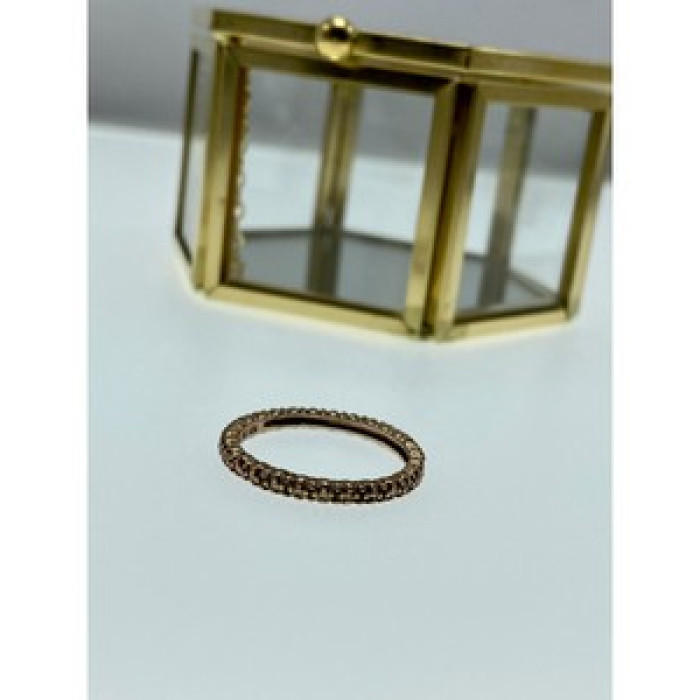 925 Sterling Silver Gold Plated Band Ring Size 10