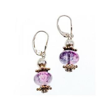 925 Sterling Silver Amethyst Earrings