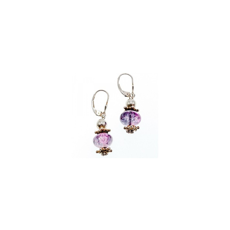 925 Sterling Silver Amethyst Earrings