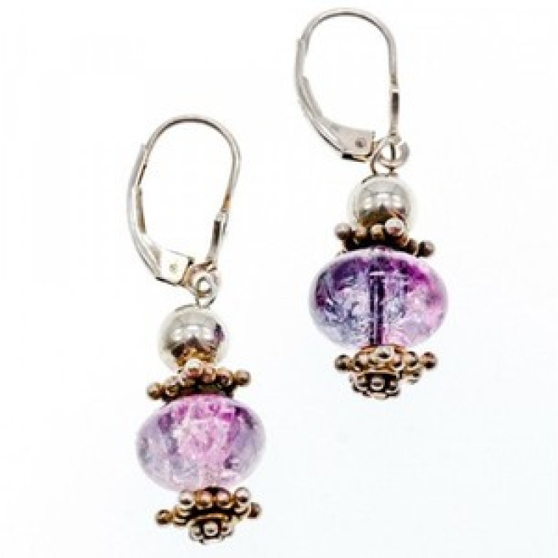 925 Sterling Silver Amethyst Earrings