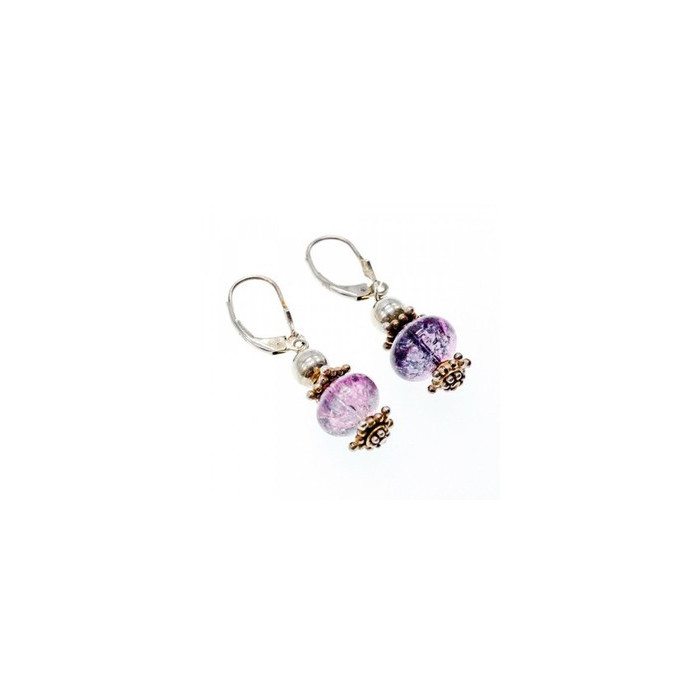 925 Sterling Silver Amethyst Earrings