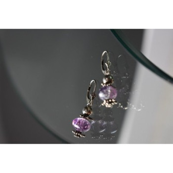 925 Sterling Silver Amethyst Earrings