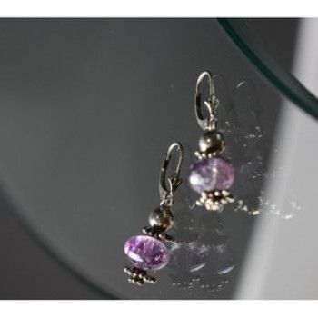 925 Sterling Silver Amethyst Earrings