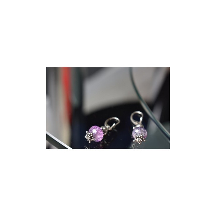 925 Sterling Silver Amethyst Earrings