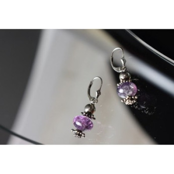 925 Sterling Silver Amethyst Earrings