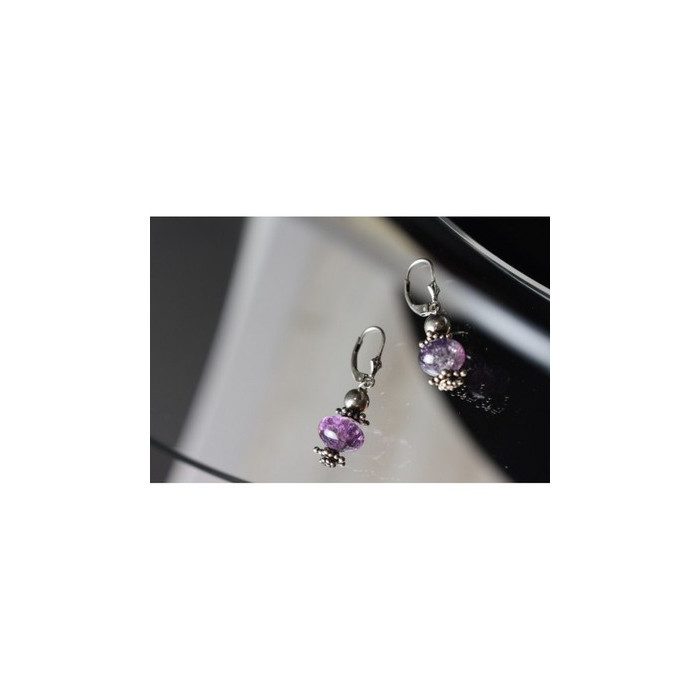 925 Sterling Silver Amethyst Earrings