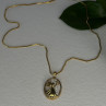 925 Sterling Silver Gold Plated Angel Cz Necklace Length 19.5 Inch