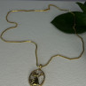 925 Sterling Silver Gold Plated Angel Cz Necklace Length 19.5 Inch