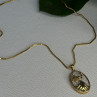 925 Sterling Silver Gold Plated Angel Cz Necklace Length 19.5 Inch