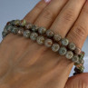 Vintage 925 Sterling Silver Unakite Necklace Length 17 Inch