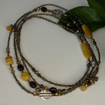 Silpada 925 Sterling Silver Serpentine Boho Necklace Length 60 Inch