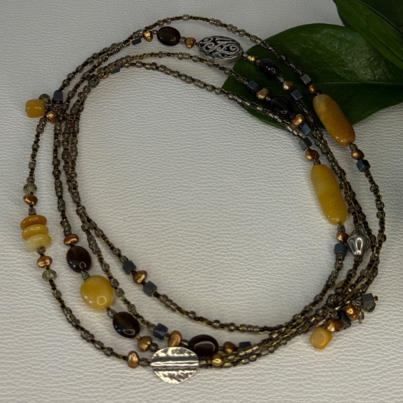 Silpada 925 Sterling Silver Serpentine Boho Necklace Length 60 Inch