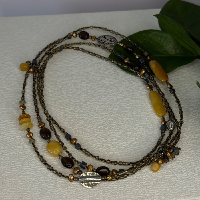 Silpada 925 Sterling Silver Serpentine Boho Necklace Length 60 Inch
