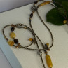 Silpada 925 Sterling Silver Serpentine Boho Necklace Length 60 Inch