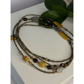 Silpada 925 Sterling Silver Serpentine Boho Necklace Length 60 inch