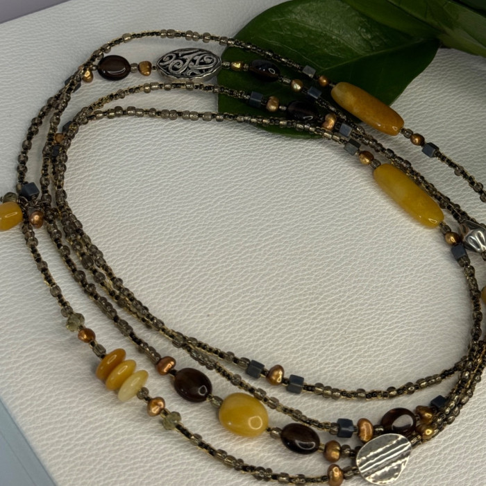 Silpada 925 Sterling Silver Serpentine Boho Necklace Length 60 Inch