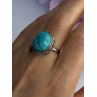 Vintage 925 Sterling Silver Turquoise Ring Size-Able