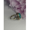 Vintage 925 Sterling Silver Turquoise Ring Size-Able